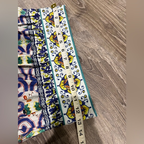 NEW Antonio Melani size 0 mosaic tile promenade rehab skirt - Picture 4 of 4